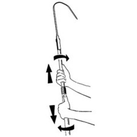 GANCHO INOXGDE PARA PESCA  TELESCOPICO