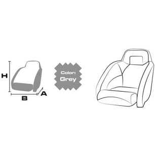 FUNDA ASIENTO GRIS GRANDE