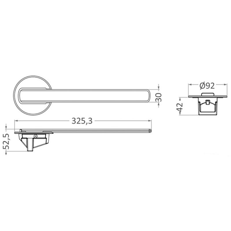 MANILLA INOX EMPOTRABLE ABATIBLE