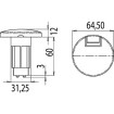 BASE EMPOTRABLE CON TAPA INOX